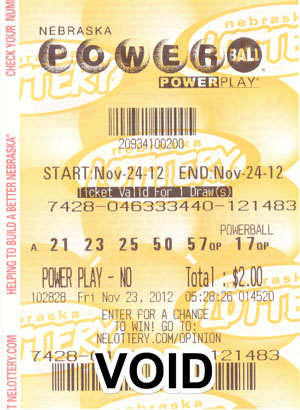 Lotto ticket sample