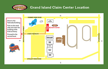 Grand Island Claim Center map